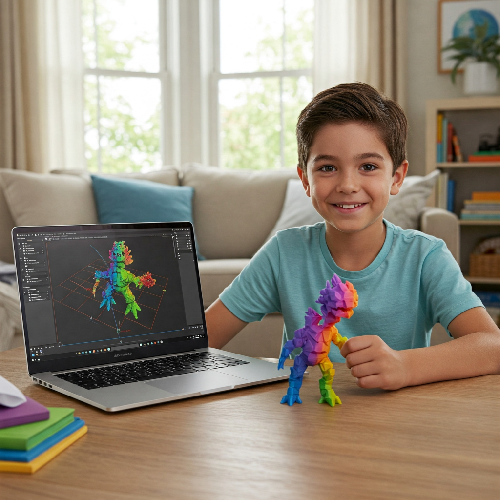 Auguste et son dino imprimé en 3D
